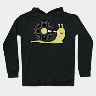 Cute Snail with his record Disc House Hoodie